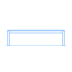 Furniture Benches Commune Bench Short Stencil Svg Vector, Free Vectors File